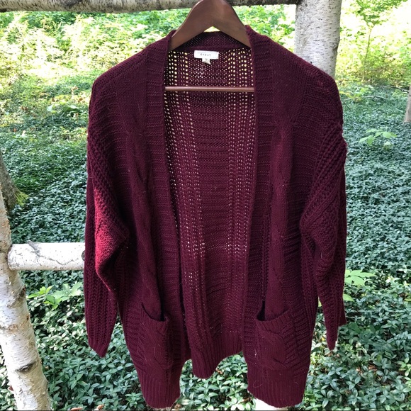 debut Sweaters - Burgundy cardigan